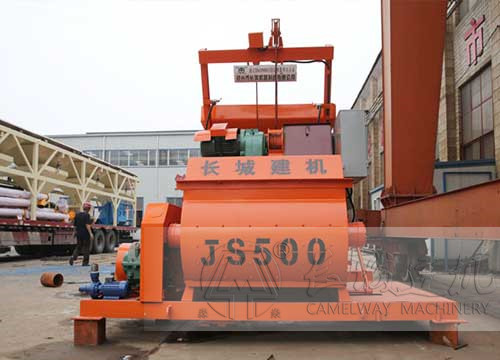 JS500强制式混凝土搅拌机外形尺寸与支腿高度